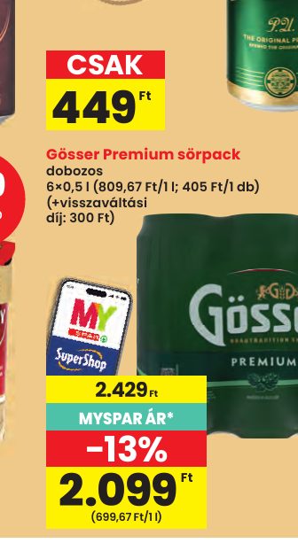 Gösser Premium sörpack