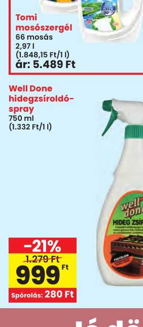 Well Done hidegzsíroldó- spray