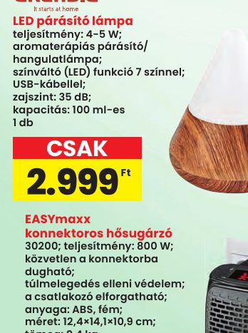 LED párásító lámpa