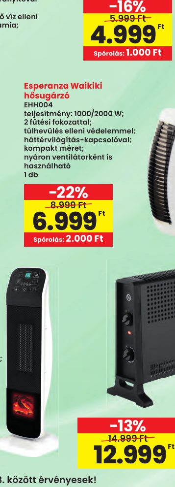 Esperanza Waikiki hősugárzó