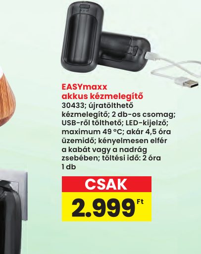EASYmaxx akkus kézmelegítő