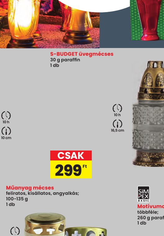 S-BUDGET üvegmécses