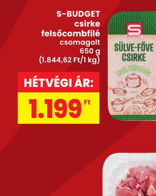 S-BUDGET csirke felsőcombfilé