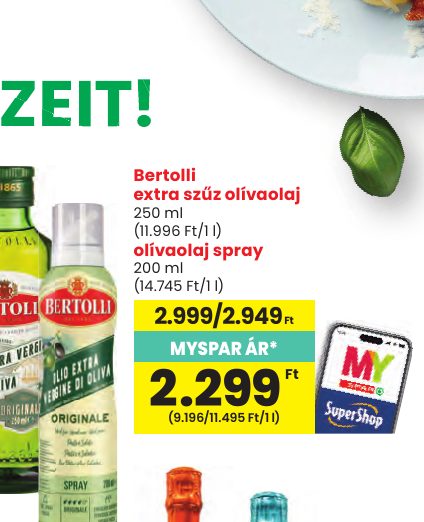 Bertolli extra szűz olívaolaj