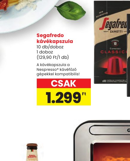 Segafredo kávékapszula