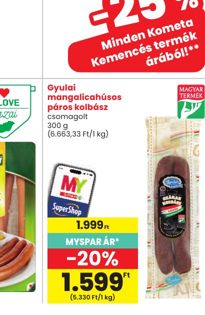Gyulai mangalicahúsos páros kolbász