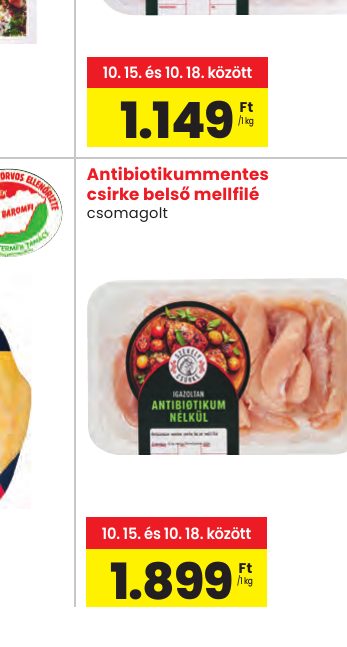 Antibiotikummentes csirke belső mellfi lé