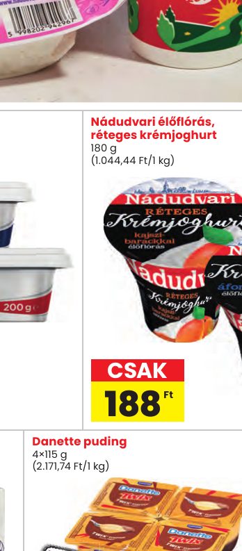 Nádudvari élőfl órás, réteges krémjoghurt