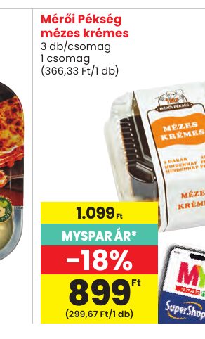 Mérői Pékség mézes krémes