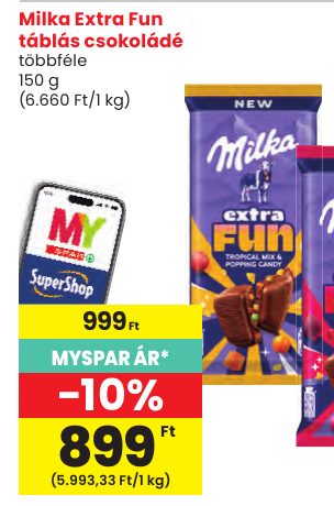 Milka Extra Fun táblás csokoládé