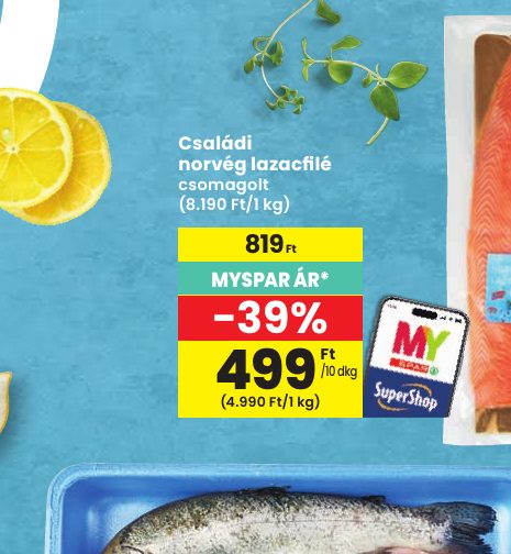 Családi norvég lazacfilé