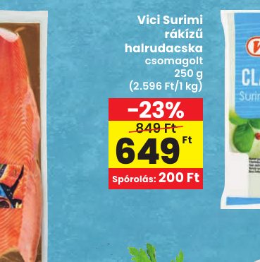 Vici Surimi rákízű halrudacska