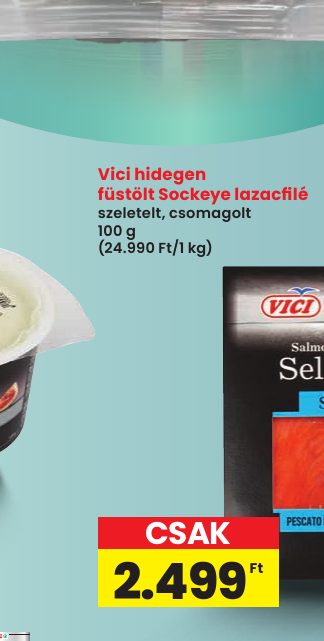 Vici hidegen füstölt Sockeye lazacfilé