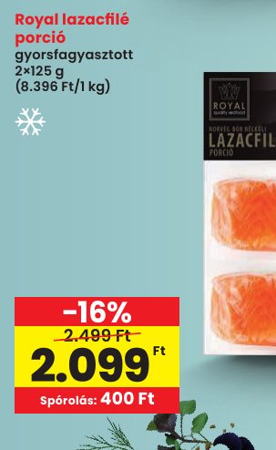 Royal lazacfilé porció