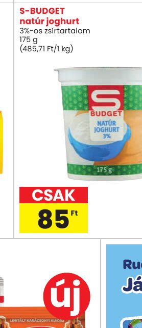 S-BUDGET natúr joghurt