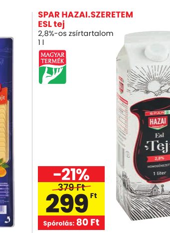 SPAR HAZAI.SZERETEM ESL tej