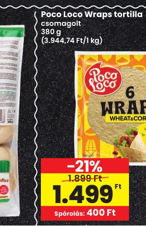 Poco Loco Wraps tortilla