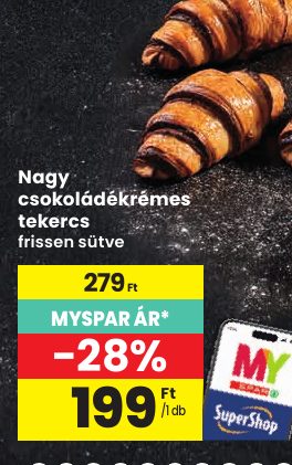 Nagy csokoládékrémes tekercs