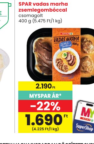 SPAR vadas marha zsemlegombóccal