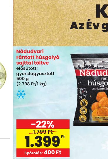 Nádudvari rántott húsgolyó sajttal töltve