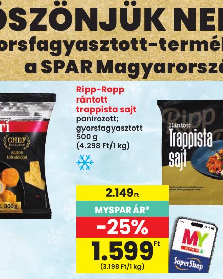 Ripp-Ropp rántott trappista sajt