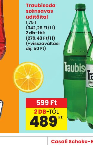 Traubisoda szénsavas üdítőital