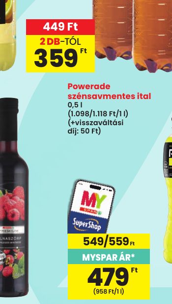 Powerade szénsavmentes ital