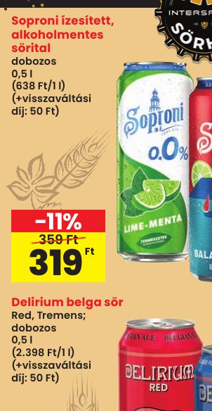 Soproni ízesített, alkoholmentes sörital