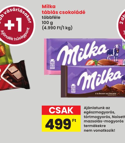 Milka táblás csokoládé