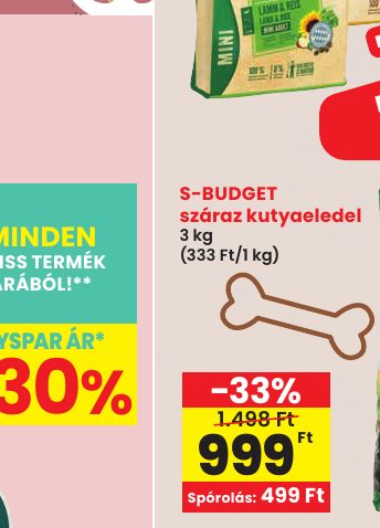 S-BUDGET száraz kutyaeledel
