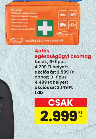 Autós egészségügyi csomag