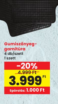 Gumiszőnyeg- garnitúra
