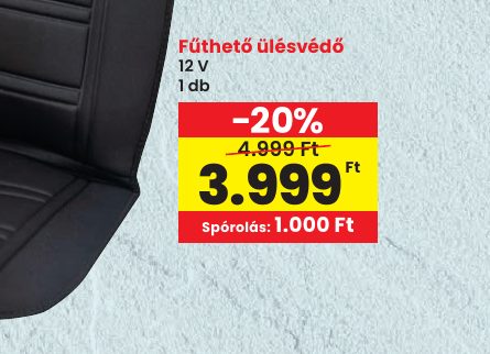 Fűthető ülésvédő
