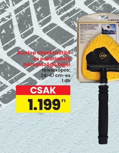 Dunlop ablaktisztító és párátlanító háromszögű fejjel
