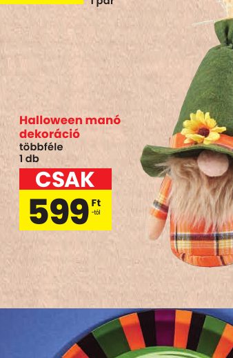 Halloween manó dekoráció