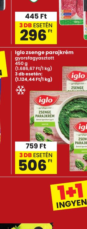 Iglo zsenge parajkrém