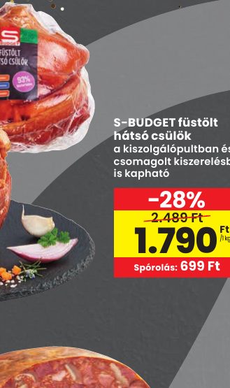 S-BUDGET füstölt hátsó csülök