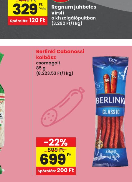 Berlinki Cabanossi kolbász