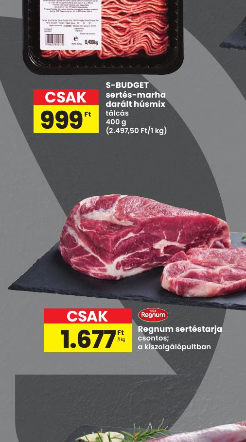 S-BUDGET sertés-marha darált húsmix