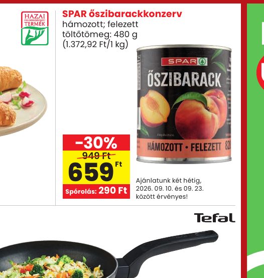 SPAR őszibarackkonzerv