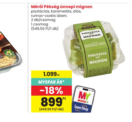 Mérői Pékség ünnepi mignon