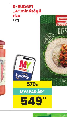 S-BUDGET „A” minőségű rizs