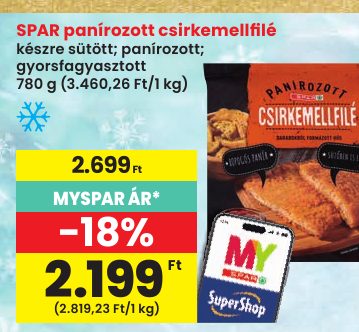 SPAR panírozott csirkemellfilé