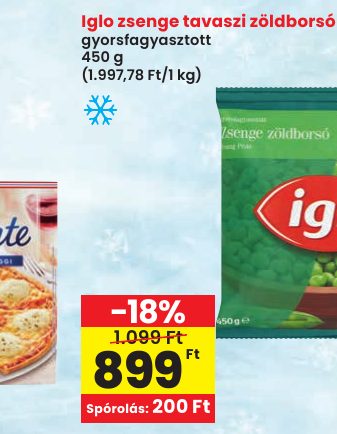 Iglo zsenge tavaszi zöldborsó