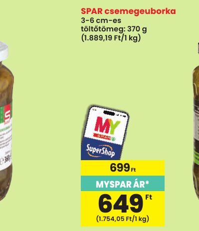 SPAR csemegeuborka