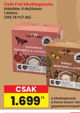Cafe Frei kávékapszula