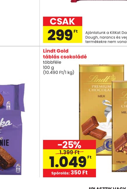 Lindt Gold táblás csokoládé