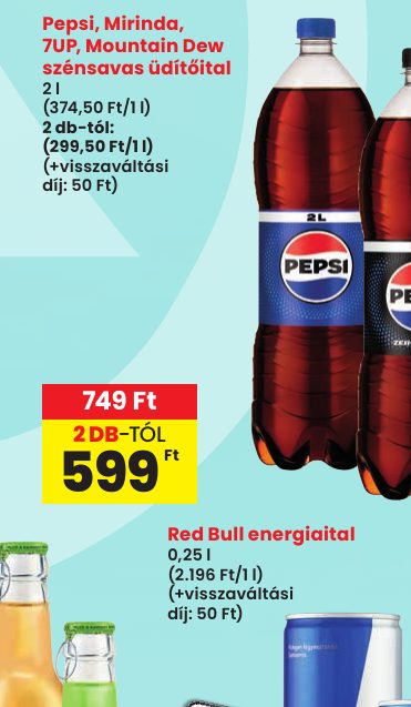 Pepsi, Mirinda, 7UP, Mountain Dew szénsavas üdítőital