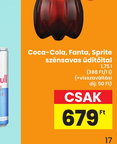 Coca-Cola, Fanta, Sprite szénsavas üdítőital
