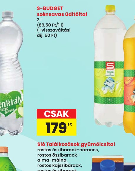 S-BUDGET szénsavas üdítőital
